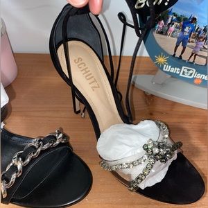 Schutz jayda braided lace up heal